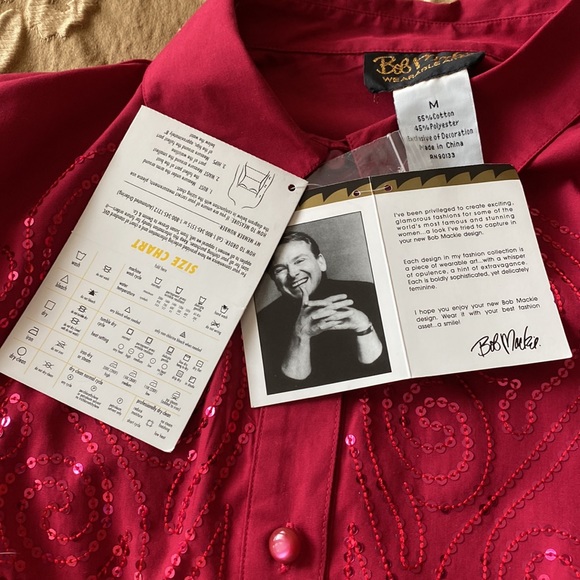 Bob Mackie Pretty blouse in size medium - Picture 5 of 8